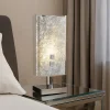 Abat Jour-Top Light Abat-jour camera da letto in foglia argento shadow