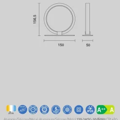 Abat Jour-Selezionato da Mazzolaluce Abat-jour da comodino bianca led per camera da letto moderna