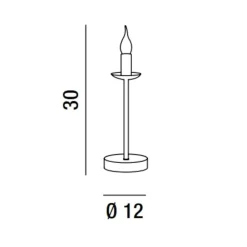 Abat Jour-Perenz Illuminazione Abat-jour da comodino bianco classica ducale perenz