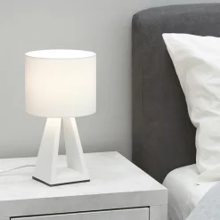 Abat Jour-Vivida International Abat-jour da comodino bianco led 8.4w 3000k touch dimmer vivida pup metal
