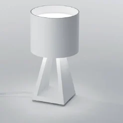 Abat Jour-Vivida International Abat-jour da comodino bianco led 8.4w 3000k touch dimmer vivida pup metal