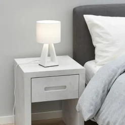 Abat Jour-Vivida International Abat-jour da comodino bianco led 8.4w 3000k touch dimmer vivida pup metal