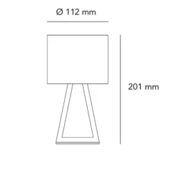 Abat Jour-Vivida International Abat-jour da comodino bianco led 8.4w 3000k touch dimmer vivida pup metal