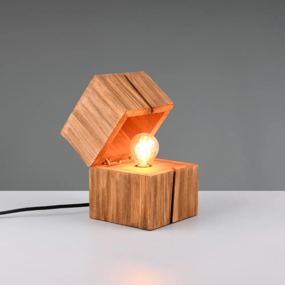 Abat Jour-Selezionato da Mazzolaluce Abat-jour da comodino cubo in legno led 2700k