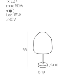 Abat Jour-Top Light Abat jour da comodino double skin toplight moderna bianco blu