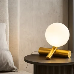 Abat Jour-Linea Light Abat jour da comodino led 3000k oro rossini ca148fhgwdi