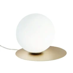 Abat Jour-Ondaluce Abatjour da comodino snail oro vetro bianco