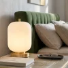 Abat Jour-Selezionato da Mazzolaluce Abat-jour da comodino oro vetro bianco per camera da letto