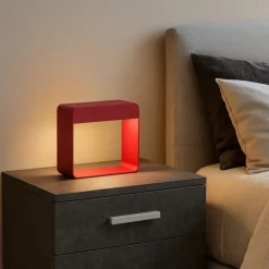 Abat Jour-Linea Light Abat jour da comodino rossa dama led 3000k portatile