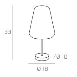 Abat Jour-Top Light Abat-jour da comodino toplight moderna cromo vetro ambra