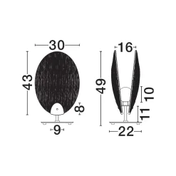 Abat Jour-Selezionato da Mazzolaluce Abat-jour lamapada da comodino design conchiglia di vetro