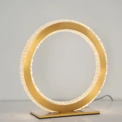 Abat Jour-Selezionato da Mazzolaluce Abat-jour lampada comodino anello oro per camera da letto contemporanea