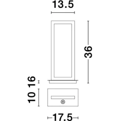 Abat Jour-Selezionato da Mazzolaluce Abat-jour lampada da comodino nera led 12w 3000k design