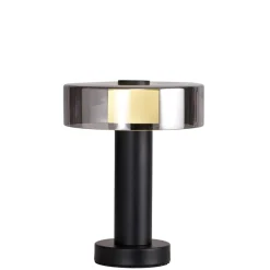Abat Jour-Selezionato da Mazzolaluce Abat jour lampada da comodino moderna nero fume