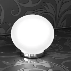 Abat Jour-Top Light Abat-jour lampada da comodino sfera vetro bianca per camera da letto