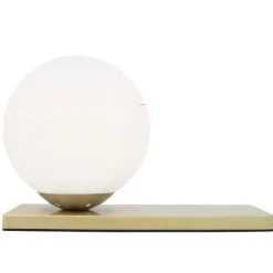 Abat Jour-Selezionato da Mazzolaluce Abat-jour lampada da comodino oro sfera bianca moderna