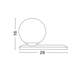 Abat Jour-Selezionato da Mazzolaluce Abat-jour lampada da comodino oro sfera bianca moderna