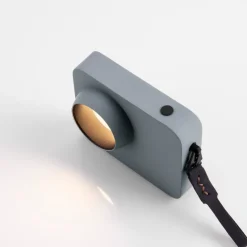 Abat Jour-Selezionato da Mazzolaluce Abat-jour lampada da comodino macchina fotografica moderna blu grigio