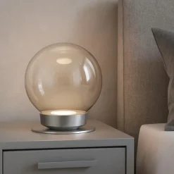 Abat Jour-Miloox Abat jour lampada da comodino sfera 25cm di vetro jotto