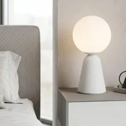 Abat Jour-Selezionato da Mazzolaluce Abat-jour lampada da comodino bianca sfera di vetro moderna