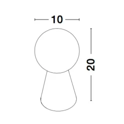 Abat Jour-Selezionato da Mazzolaluce Abat-jour lampada da comodino bianca sfera di vetro moderna