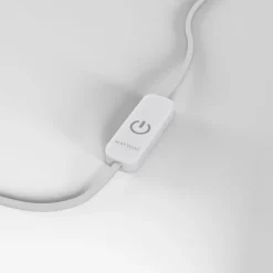 Abat Jour-Maytoni Abat-jour lampada da comodino spirito vetro bianco led 3000k