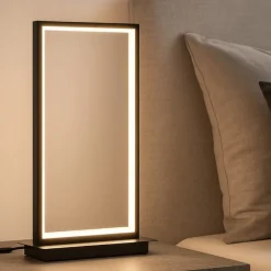Abat Jour-Selezionato da Mazzolaluce Abat-jour lampada da comodino moderna led 3200k rettangolare nera