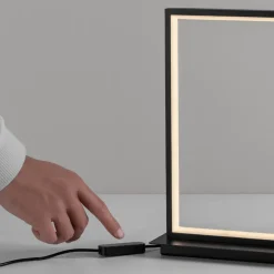 Abat Jour-Selezionato da Mazzolaluce Abat-jour lampada da comodino moderna led 3200k rettangolare nera