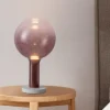 Abat Jour-Selezionato da Mazzolaluce Abat-jour lampada design sfera di vetro rosa scuro led moderna