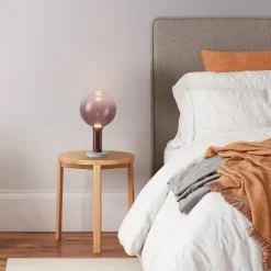 Abat Jour-Selezionato da Mazzolaluce Abat-jour lampada design sfera di vetro rosa scuro led moderna