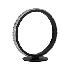 Abat Jour-Selezionato da Mazzolaluce Abat-jour led lampada da comodino cerchio moderna nera