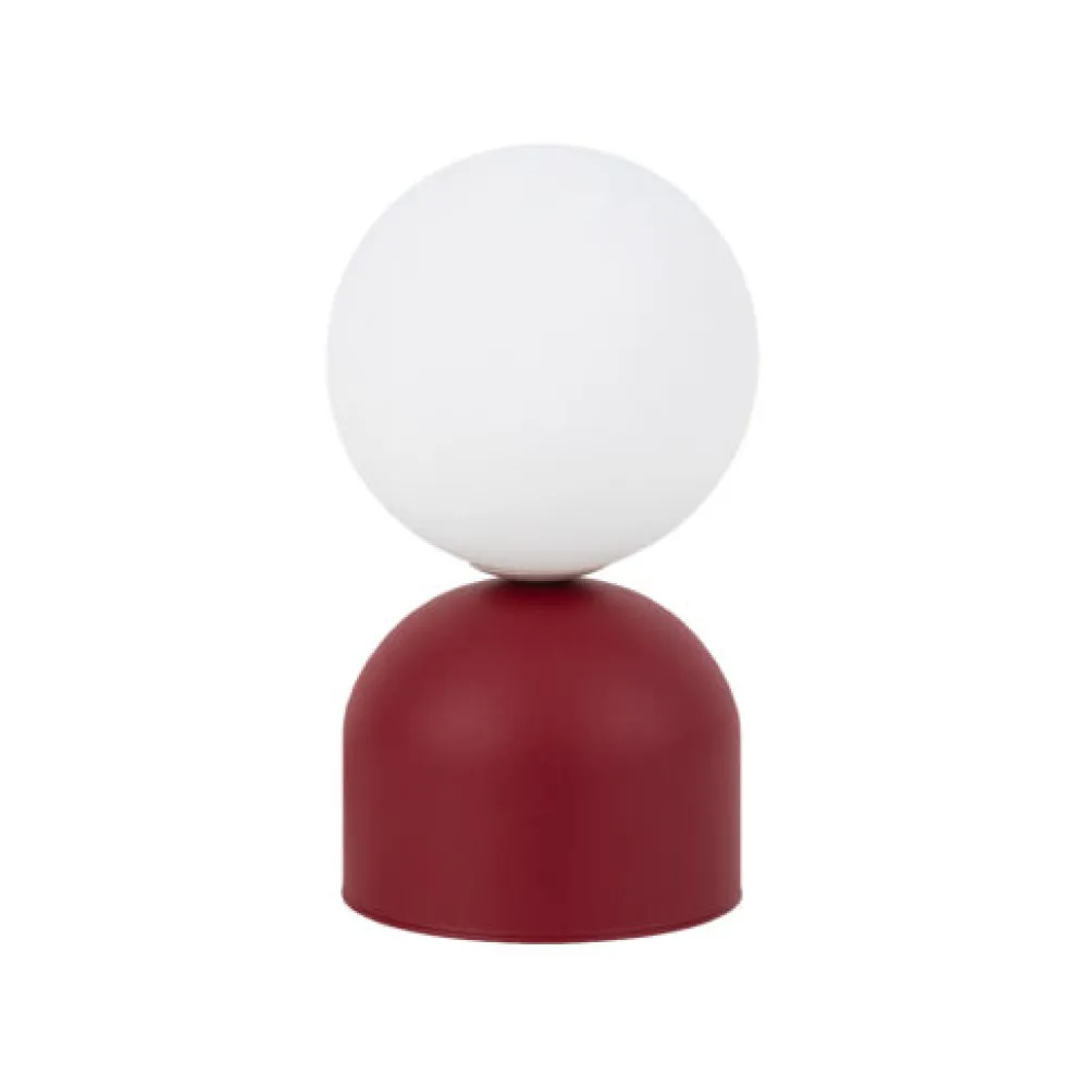 Abat Jour-Selezionato da Mazzolaluce Abat-jour moderna rossa sfera bianca lampada da comodino