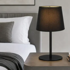 Abat Jour-Selezionato da Mazzolaluce Abat-jour nera moderna per comodini camera da letto
