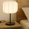 Abat Jour-Selezionato da Mazzolaluce Abat-jour per camera da letto moderna nera paralume in tessuto
