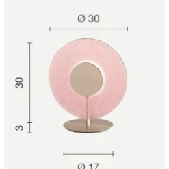 Abat Jour-Ondaluce Abat jour per cameretta lt candy vetro rosa led moderna