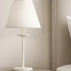 Abat Jour-Perenz Illuminazione Abat-jour shabby chic bianco lampada comodino ducale