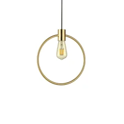 Lampadari Moderni-Ideal Lux Abc sp1 round round lampadario particolare cerchio ottone oro