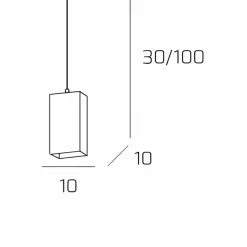 Illuminazione A Binario-Selezionato da Mazzolaluce Accessorio kit lampada a sospensione cilindro per binario monofase bianco