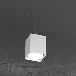 Illuminazione A Binario-Selezionato da Mazzolaluce Accessorio kit lampada a sospensione cubo bianco per binario monofase