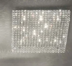 Plafoniere Moderne-Ideal Lux Admiral pl8 grande plafoniera per camera da letto quadrata con cristalli