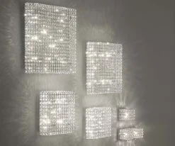 Plafoniere Moderne-Ideal Lux Admiral pl8 grande plafoniera per camera da letto quadrata con cristalli
