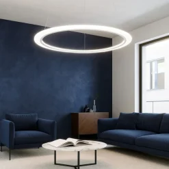 Lampadari Moderni-Affralux acryled lampadario moderno anello bianco led 32w 3000k