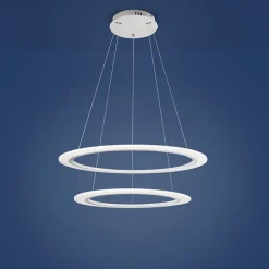 Lampadari Moderni-Affralux acryled lampadario led modello doppio anello 36w 3000k