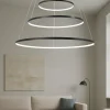 Lampadari Moderni-Affralux aluring nero lampadario led 71w 3000k cerchi moderno