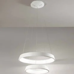 Lampadari Moderni-Affralux anelli diodi lampadario led 54w 3200k particolare bianco moderno