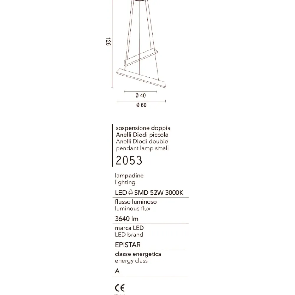Lampadari Moderni-Affralux anelli diodi lampadario led 54w 3200k particolare bianco moderno