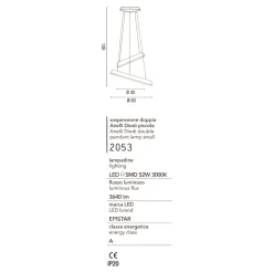 Lampadari Moderni-Affralux anelli diodi sabbia lampadario cerchi led 54w 3200k tortora