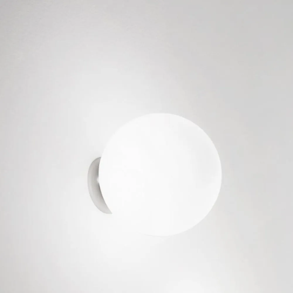 Applique Da Parete-Affralux applique potiri moderna sfera vetro bianco 25cm