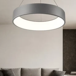 Lampadari Moderni-IsyLuce Affralux band diodi antracite lampadario cerchio led 45cm moderno