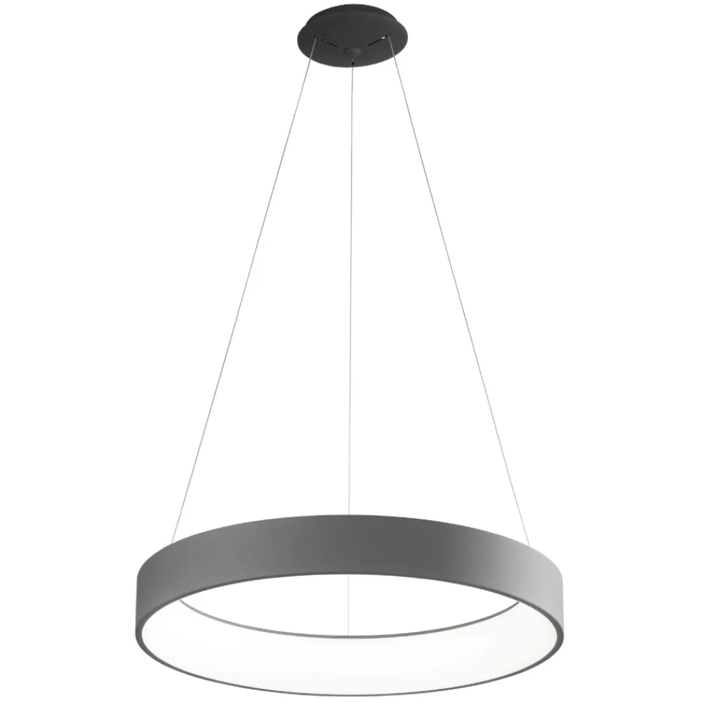 Lampadari Moderni-IsyLuce Affralux band diodi antracite lampadario cerchio led 45cm moderno